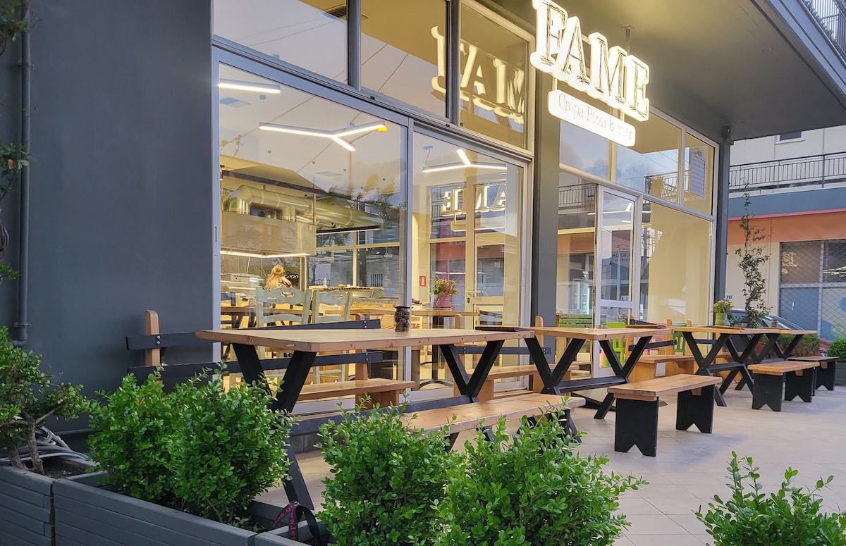 The Fame dining space in Anatoli Ioannina — indoor & outdoor seating for 110
