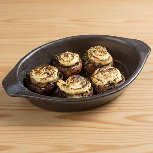 Μανιτάρια γεμιστά με τυριά & μπέικον